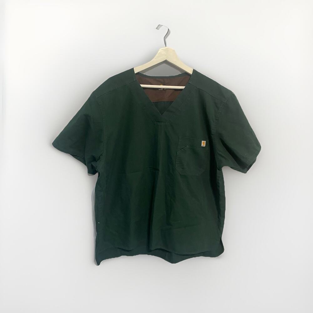Carhartt Men's Ripstop Utility Scrub Top Green Size XL